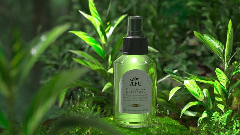 超写实美妆喷雾OC渲染+FBX 模型玻璃质感自然场景设计渲染必备资产-安主的3D模型库