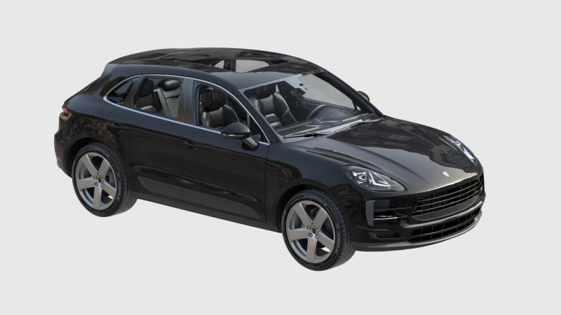 超写实保时捷SUV OC 渲染 + FBX 模型：车漆质感拉满，汽车设计硬核资产-安主的3D模型库