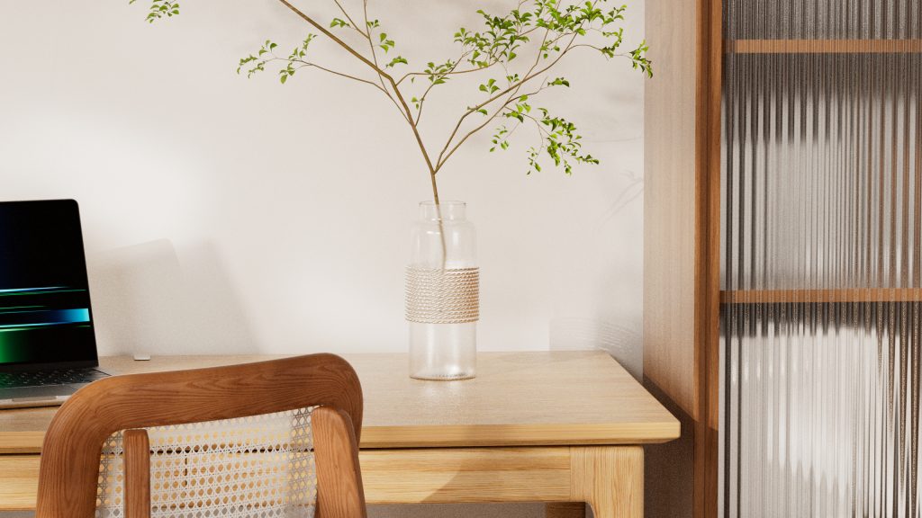 图片[3]-北欧风书房场景 3D 模型（OC+FBX）免费下载，室内设计素材-安主的3D模型库