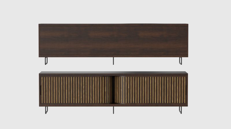 现代风木质电视柜 3D 模型（OC+FBX+blend）免费下载-安主的3D模型库