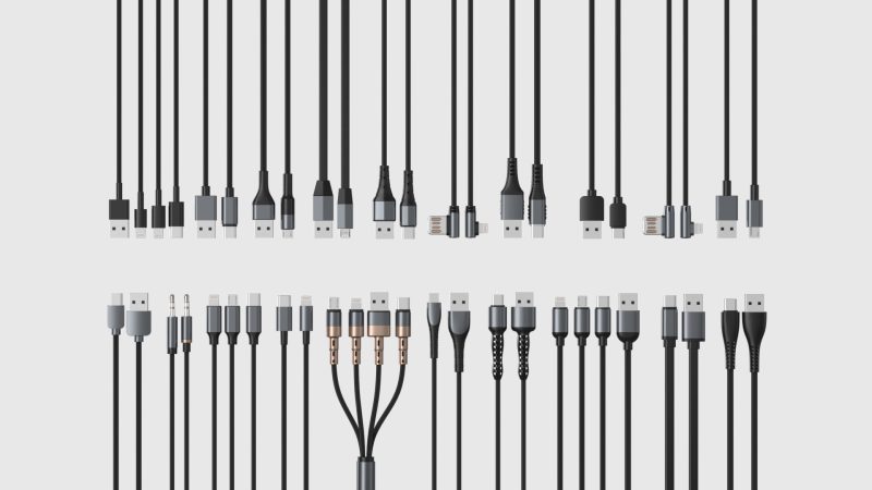 20款数据线合集 3D 模型（OC+FBX）带贴图下载，数码配件素材-安主的3D模型库