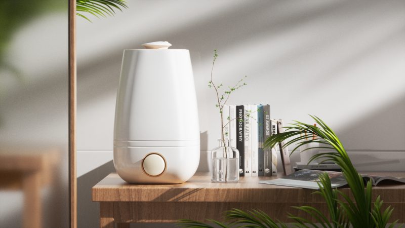 简约加湿器家居场景 3D 模型（OC+FBX）免费下载-安主的3D模型库