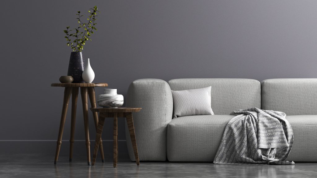 极简灰调沙发软装场景 3D 模型（OC+FBX）免费下载-安主的3D模型库